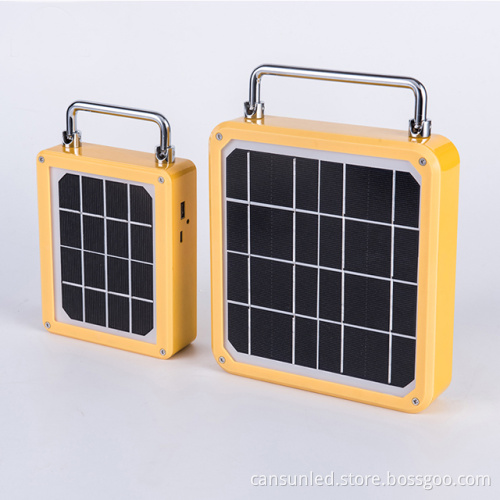 Aluminum Die Cast Phone Charger with Multifunction Cable, Rechargeable Solar LED Portable Light